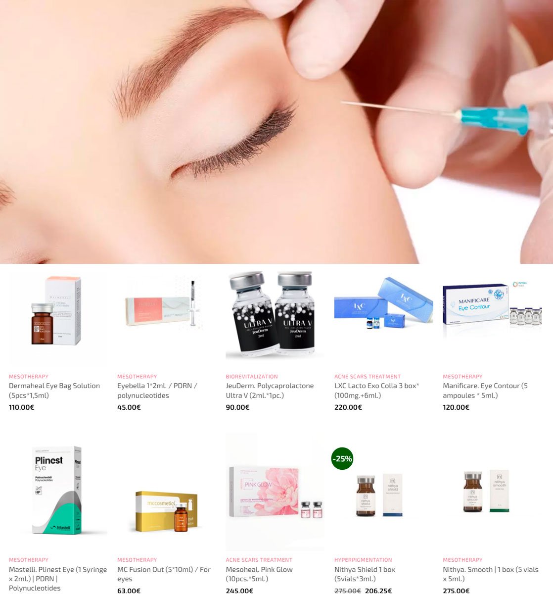 Eye mesotherapy products